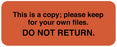 Medical Labels - Doctor Reminder Labels, 2-1/4" x 7/8"