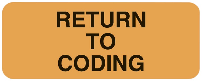 Medical Labels - Coding Label, 2-1/4" x 7/8"