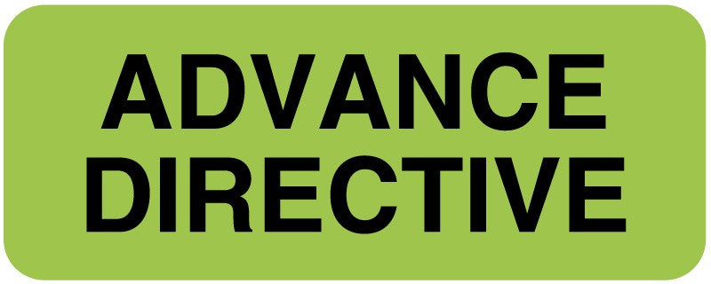 Medical Labels - Advance Directive Label, 2-1/4" x 7/8"
