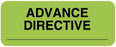 Medical Labels - Advance Directive Label, 2-1/4" x 7/8"