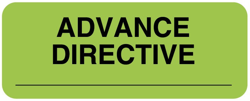 Medical Labels - Advance Directive Label, 2-1/4" x 7/8"