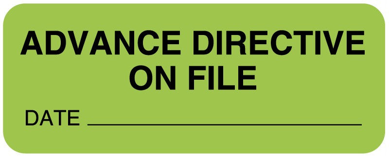 Medical Labels - Advance Directive Label, 2-1/4" x 7/8"