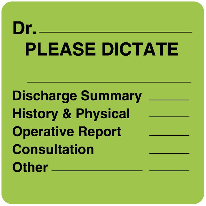 Medical Labels - Internal Processing Label, 2-1/2" x 2-1/2"