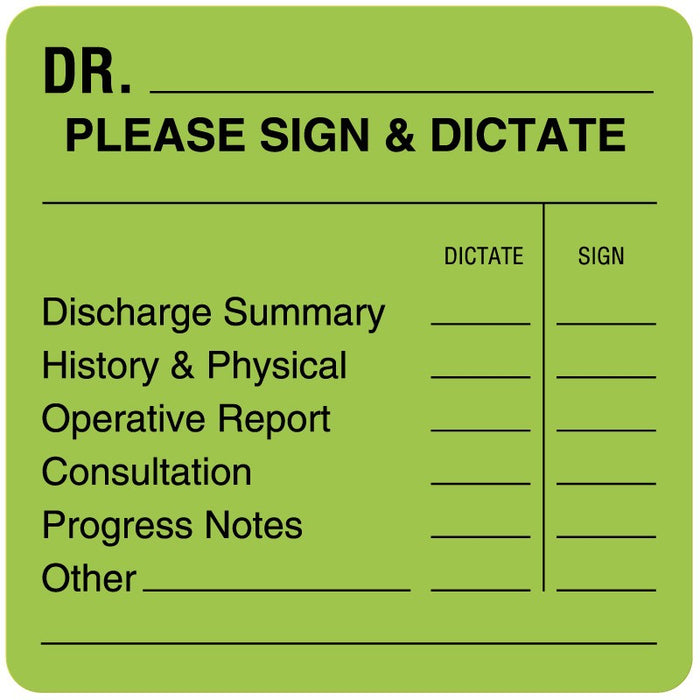 Medical Labels - Internal Processing Label, 2-1/2" x 2-1/2"