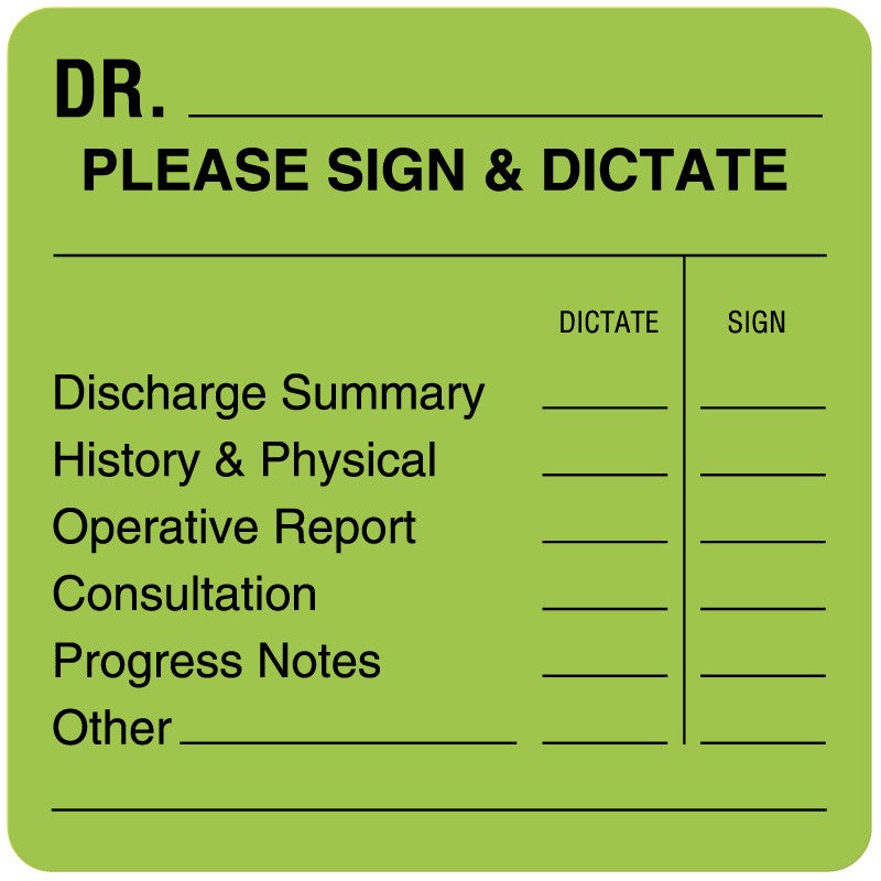 Medical Labels - Internal Processing Label, 2-1/2" x 2-1/2"