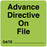 Medical Labels - Advanced Directive Label, 2-1/2" x 2-1/2"