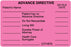 Medical Labels - Advanced Directive Label, 4" x 2-5/8"