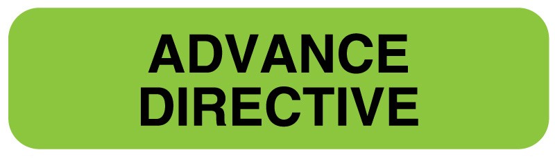 Medical Labels - Advance Directive Label, 1-1/4" x 5/16"