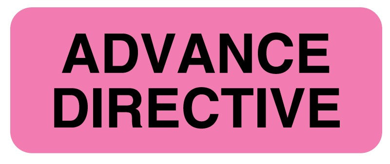 Medical Labels - Advance Directive Label, 2-1/4" x 7/8"