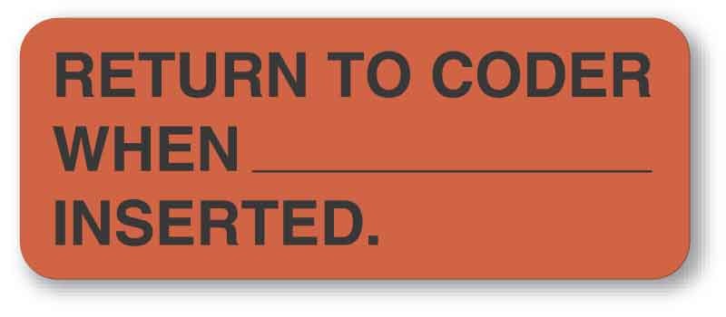 Medical Labels - Coding Label, 2-1/4" x 7/8"