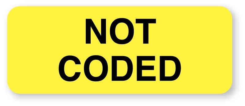 Medical Labels - Coding Label, 2-1/4" x 7/8"
