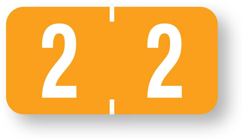 Medical Labels - Numeric File Folder Label - Tab 1277 Compatible, 1" x 1/2"