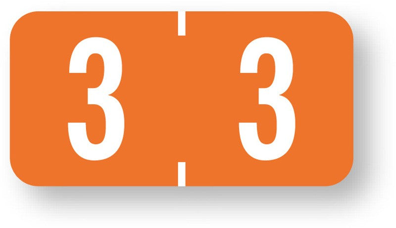Medical Labels - Numeric File Folder Label - Tab 1277 Compatible, 1" x 1/2"