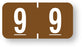 Medical Labels - Numeric File Folder Label - Tab 1277 Compatible, 1" x 1/2"