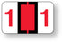 Medical Labels - Numeric File Folder Label - Ident-A-File, 1-1/2" x 1"