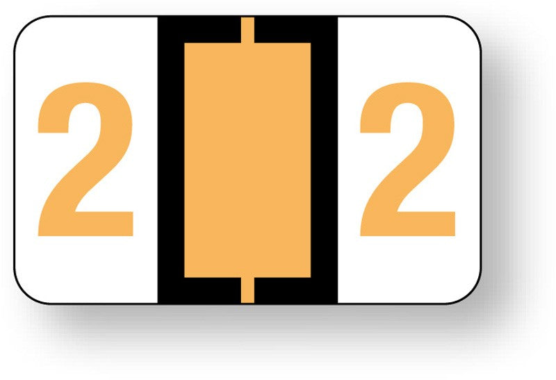 Medical Labels - Numeric File Folder Label - Ident-A-File, 1-1/2" x 1"
