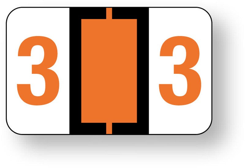 Medical Labels - Numeric File Folder Label - Ident-A-File, 1-1/2" x 1"