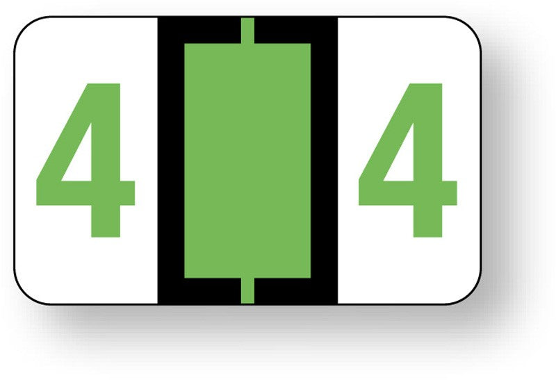 Medical Labels - Numeric File Folder Label - Ident-A-File, 1-1/2" x 1"