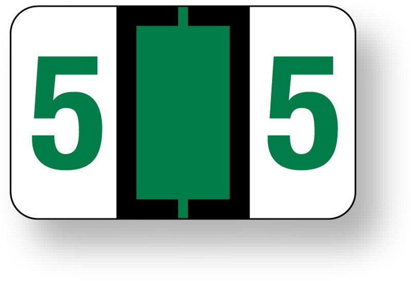 Medical Labels - Numeric File Folder Label - Ident-A-File, 1-1/2" x 1"