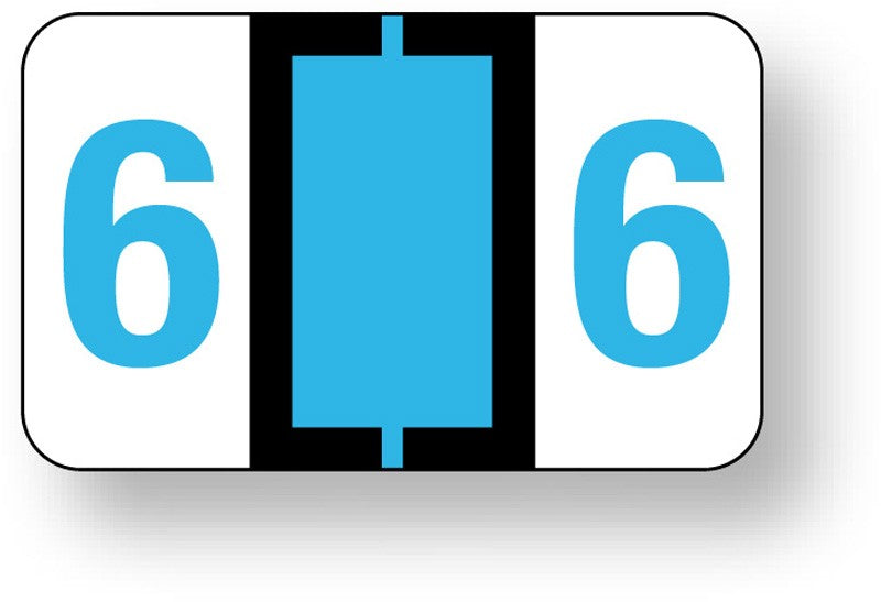 Medical Labels - Numeric File Folder Label - Ident-A-File, 1-1/2" x 1"