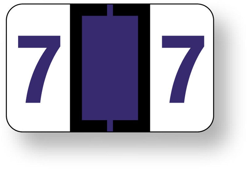 Medical Labels - Numeric File Folder Label - Ident-A-File, 1-1/2" x 1"