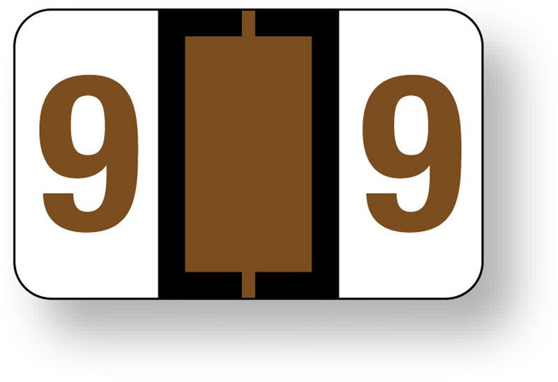 Medical Labels - Numeric File Folder Label - Ident-A-File, 1-1/2" x 1"