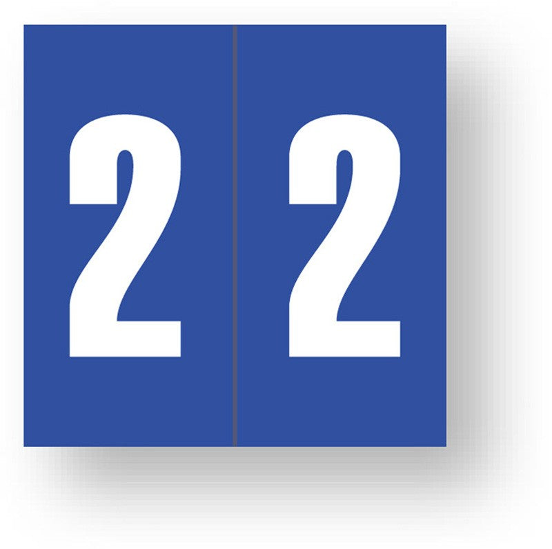 Medical Labels - Numeric File Folder Label - Ames Compatible, 1-7/8" x 1-7/8"