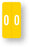 Medical Labels - Numeric File Folder Label - Smead LCC Compatible - Yellow, 1" x 2"