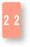 Medical Labels - Numeric File Folder Label - Smead LCC Compatible - Pink, 1" x 2"