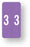 Medical Labels - Numeric File Folder Label - Smead LCC Compatible - Purple, 1" x 2"
