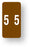 Medical Labels - Numeric File Folder Label - Smead LCC Compatible - Brown, 1" x 2"