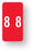 Medical Labels - Numeric File Folder Label - Smead LCC Compatible - Red, 1" x 2"
