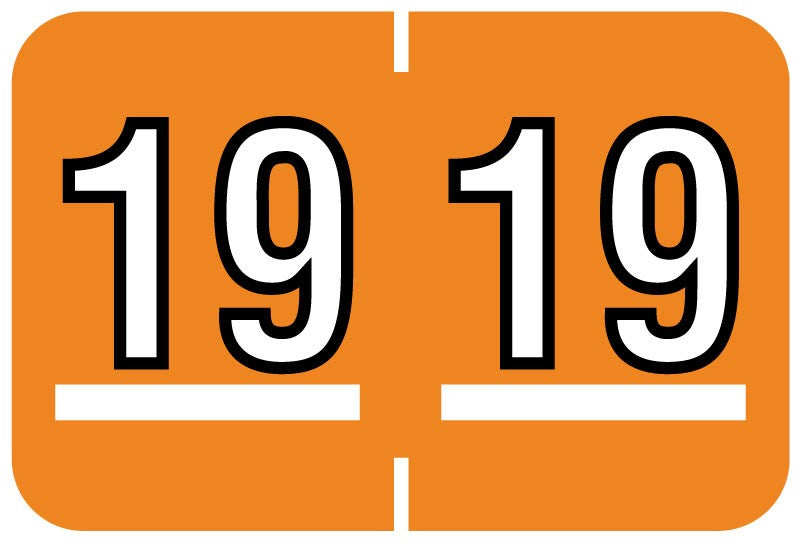 Medical Labels - Colwell Compatible 2019 Year Label, 1-1/2" x 1"