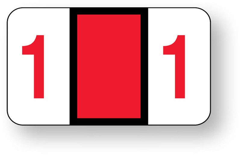 Medical Labels - Numeric File Folder Label - Jeter 6100 Compatible, 1-5/8" x 15/16"