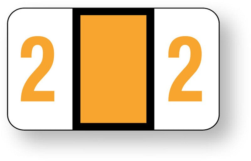 Medical Labels - Numeric File Folder Label - Jeter 6100 Compatible, 1-5/8" x 15/16"