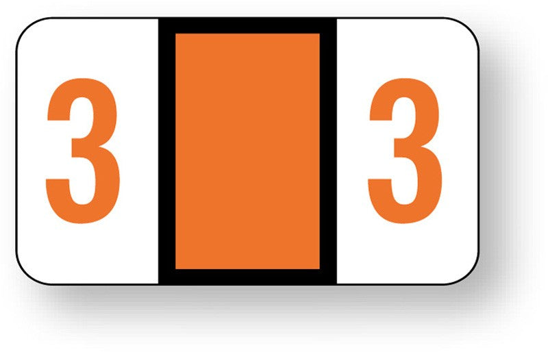 Medical Labels - Numeric File Folder Label - Jeter 6100 Compatible, 1-5/8" x 15/16"