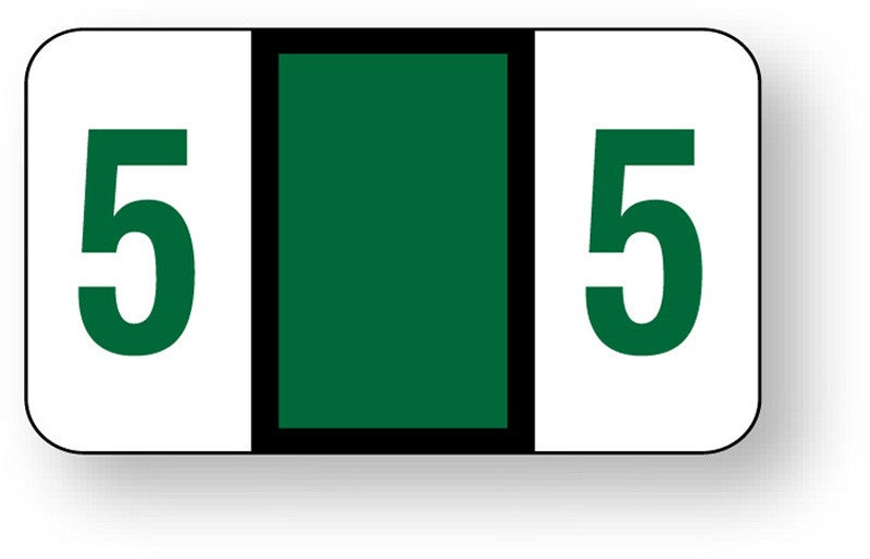 Medical Labels - Numeric File Folder Label - Jeter 6100 Compatible, 1-5/8" x 15/16"