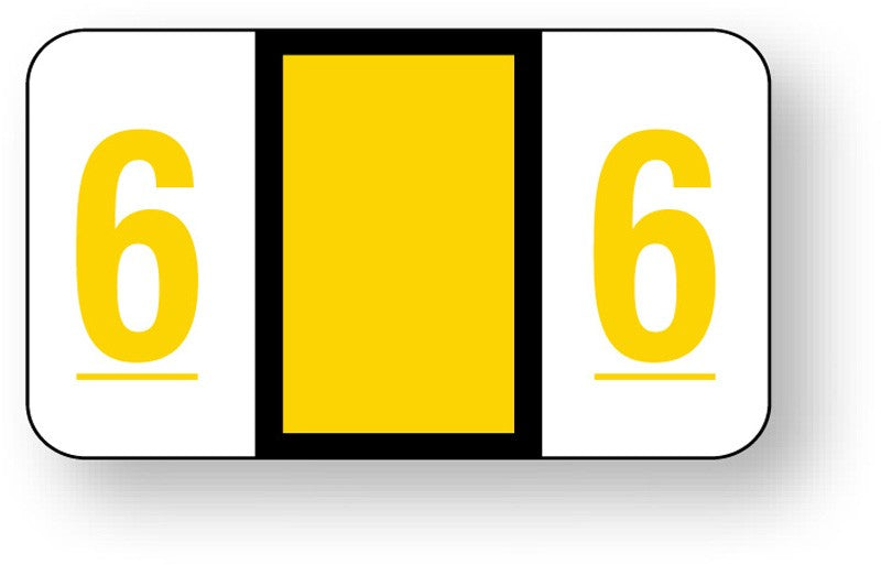 Medical Labels - Numeric File Folder Label - Jeter 6100 Compatible, 1-5/8" x 15/16"