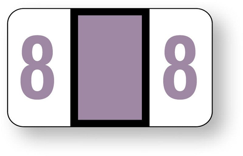 Medical Labels - Numeric File Folder Label - Jeter 6100 Compatible, 1-5/8" x 15/16"