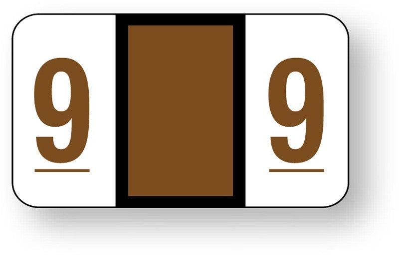 Medical Labels - Numeric File Folder Label - Jeter 6100 Compatible, 1-5/8" x 15/16"