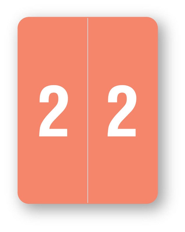Medical Labels - Smead Compatible XLCC Numeric Series, 1-1/2" x 2"