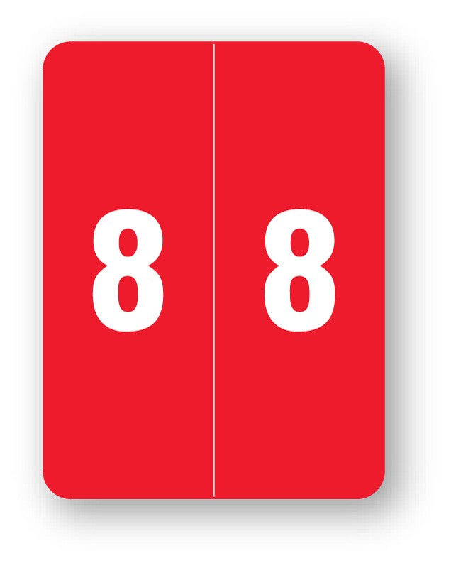 Medical Labels - Smead Compatible XLCC Numeric Series, 1-1/2" x 2"