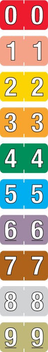 Medical Labels - Starter Kit for Numeric File Folder Labels - BarkleyΓäó Compatible, 1-1/2" x 1"