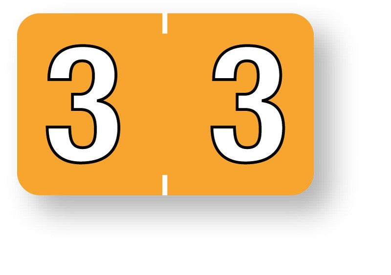 Medical Labels - Numeric File Folder Label - Barkley Compatible, 1-1/2" x 1"