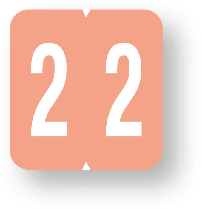 Medical Labels - Numeric File Folder Label - VRE Compatible, 1-1/4" x 1-5/16"
