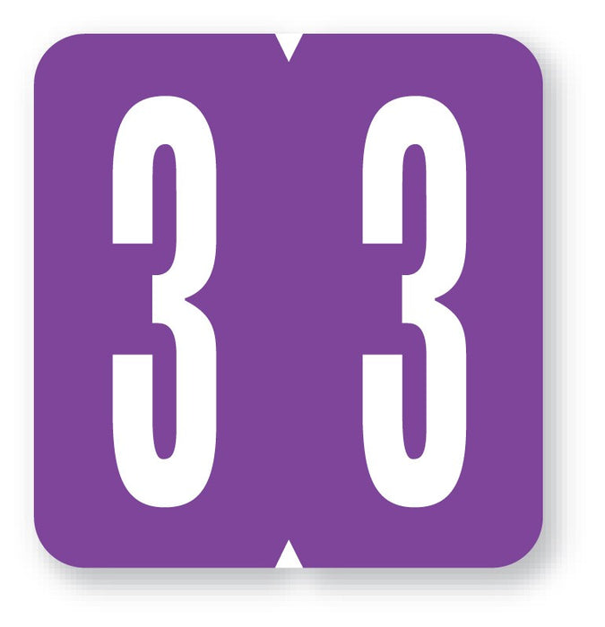 Medical Labels - Numeric File Folder Label - VRE Compatible, 1-1/4" x 1-5/16"