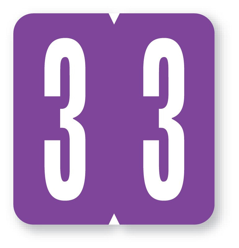Medical Labels - Numeric File Folder Label - VRE Compatible, 1-1/4" x 1-5/16"