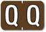 Medical Labels - Colwell Jewel Tone Alpha Filing System Labels, 1-1/2" x 1"