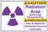 Medical Labels - RADIATION AREA, 8" x 5-1/4"