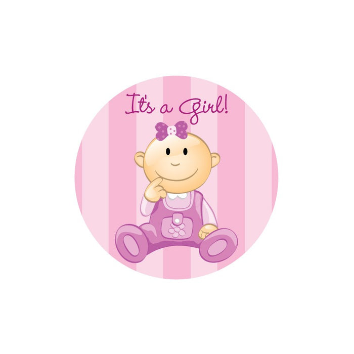 Medical Labels - IT'S A GIRL, Kids' Sticker, 2-1/2" x 2-1/2"